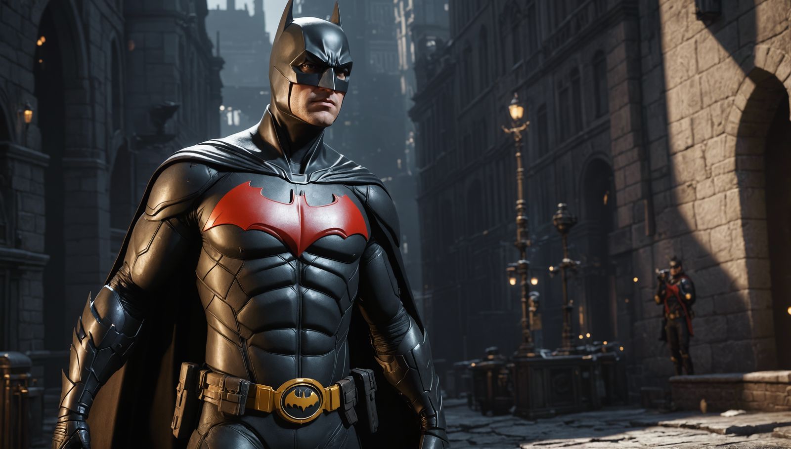 Batman and Robin, trending on Artstation Unreal Engine 3D sh...