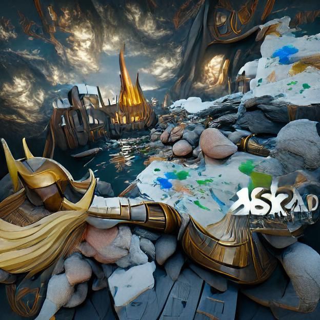 What Asgard might look like Sketchfab detailed painting Unre...