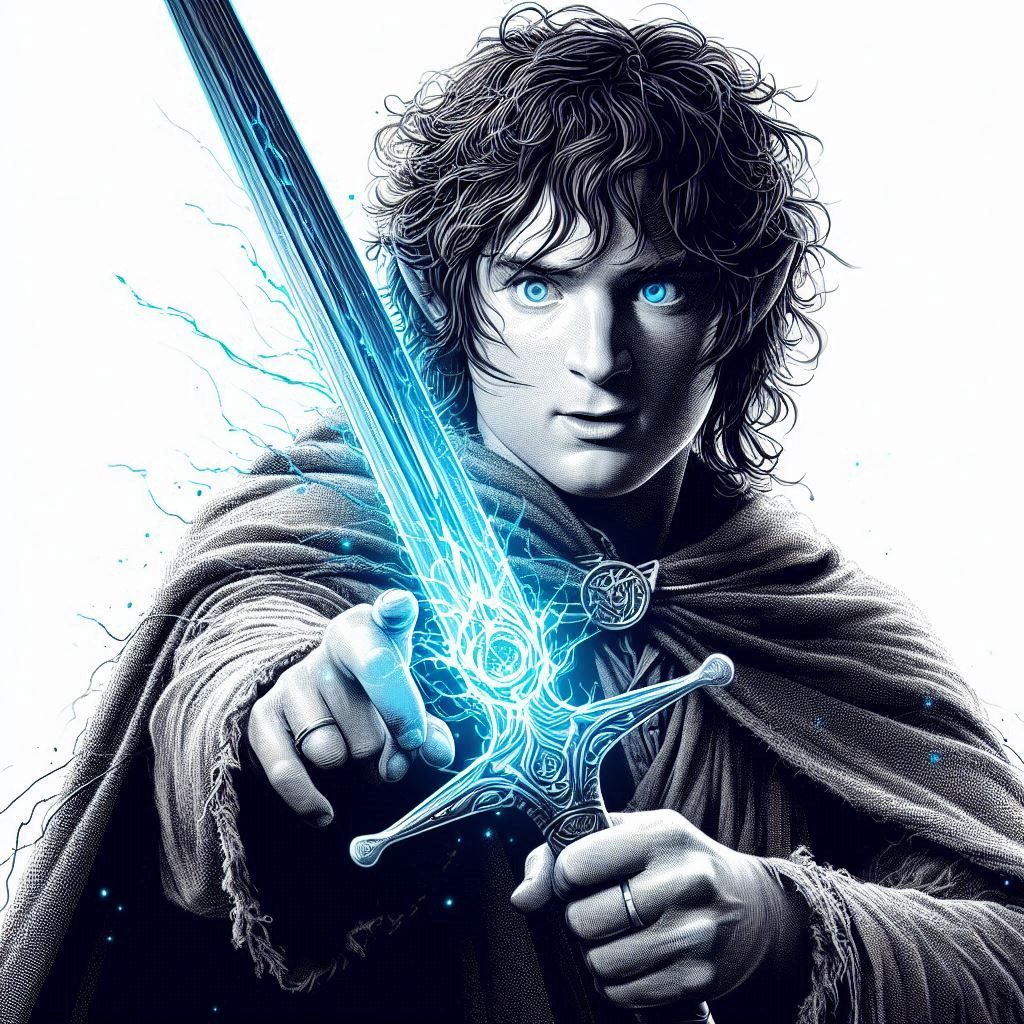 Frodo and Sting   by @Queen_Asha