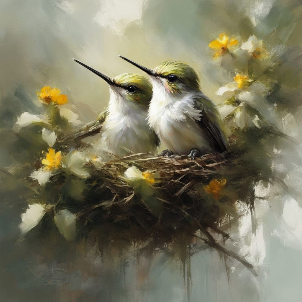 Hummingbird nest  by @Superbear