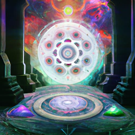 Portal through space and Rose-colored lens