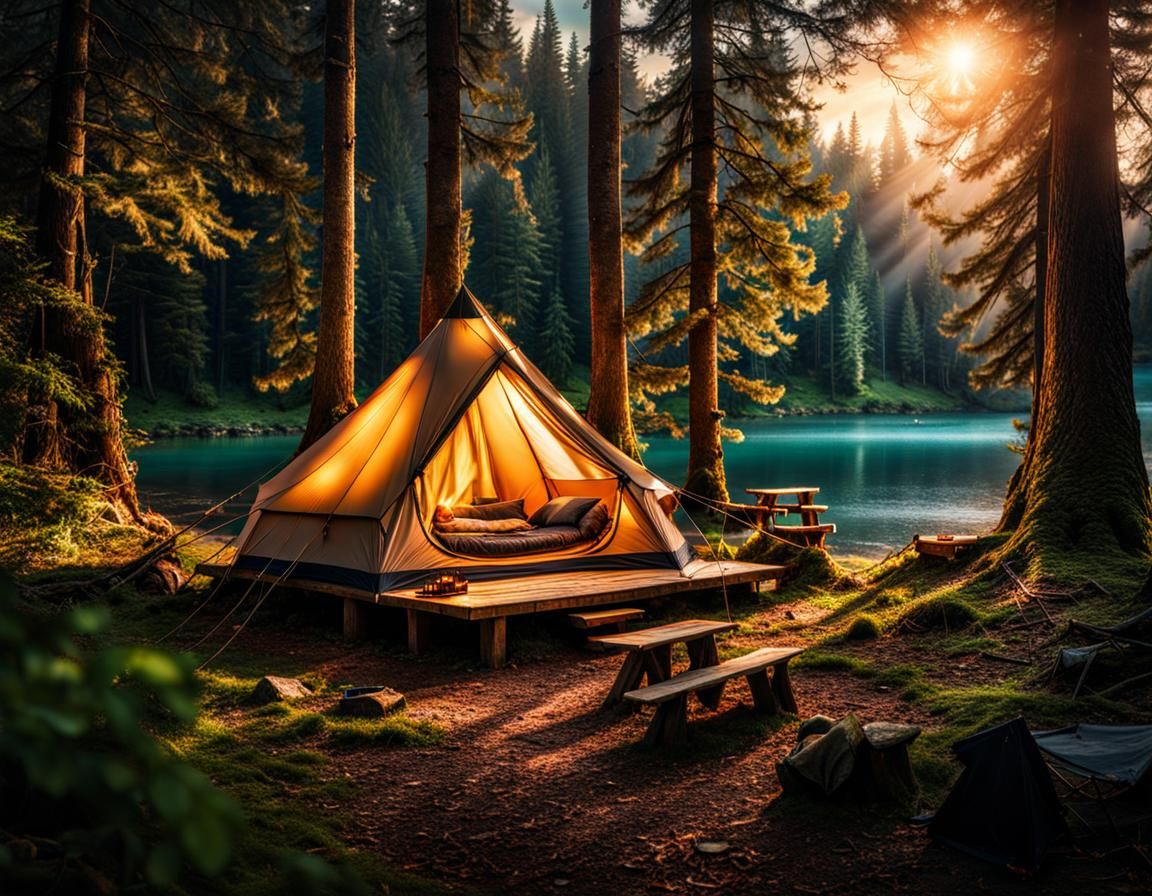 A serene camping spot   by @ShikoNero