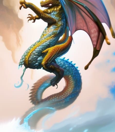 Air Dragon, Fire Dragon, Water Dragon and Earth Dragon a mas...