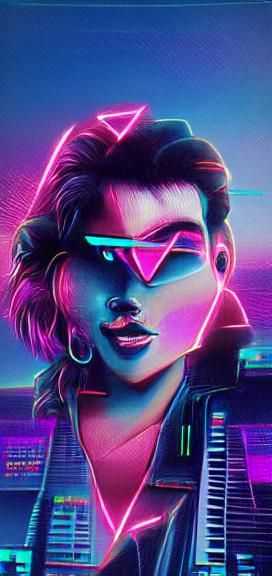 A synthwave portrait - AI Generated Artwork - NightCafe Creator