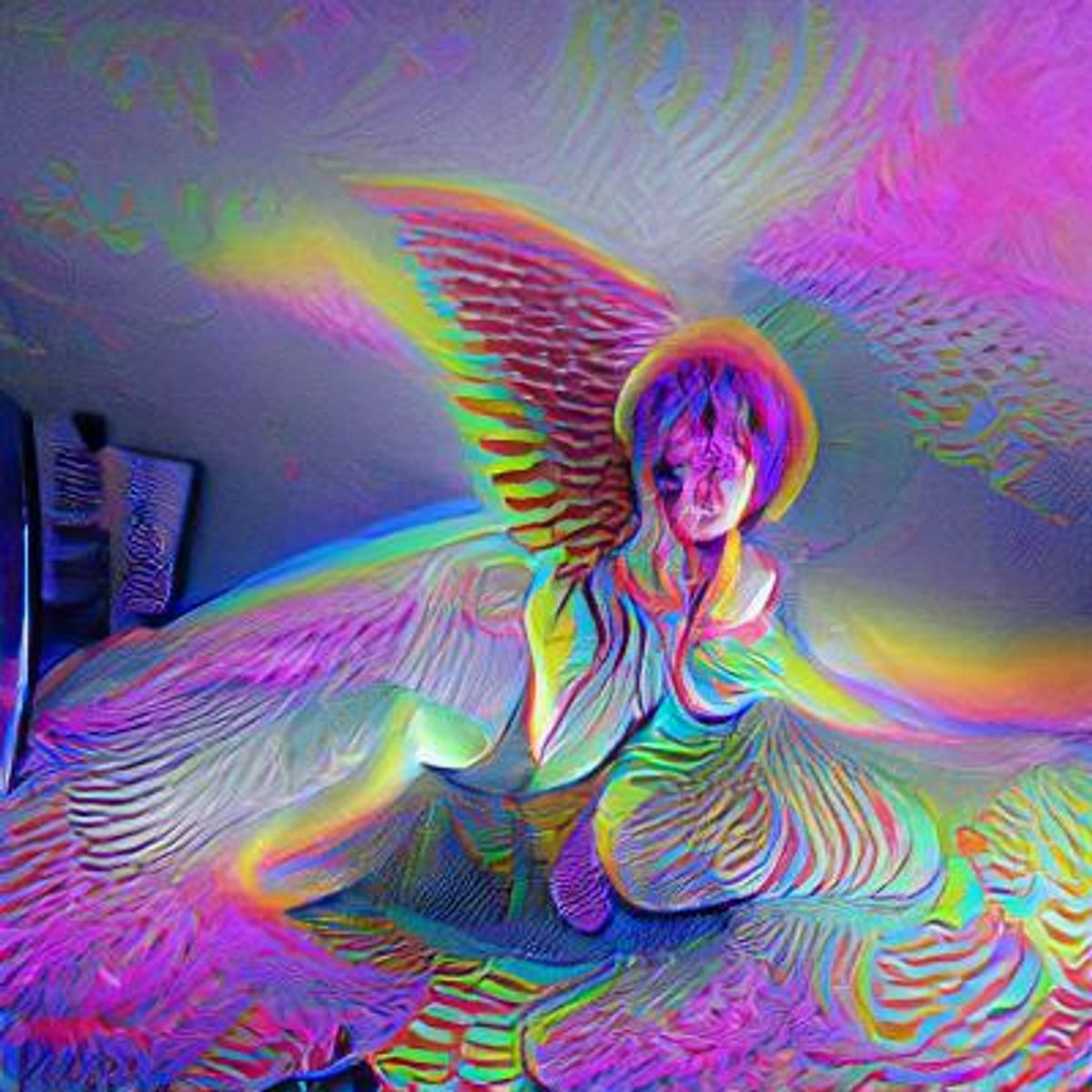 angel psychedelic AI Generated Artwork NightCafe Creator
