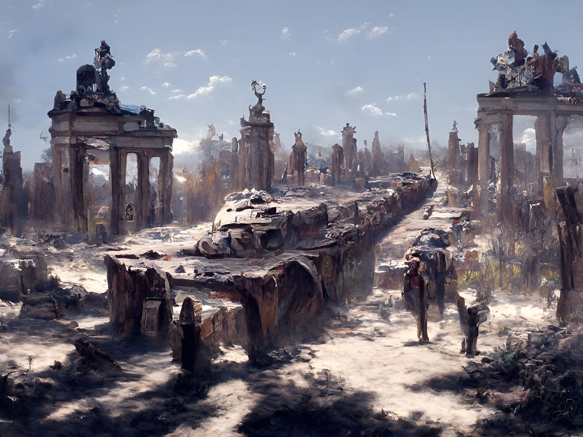 Walking Towards Brandenburg Gate Amid The Ruins Of Berlin, June 1945 ...