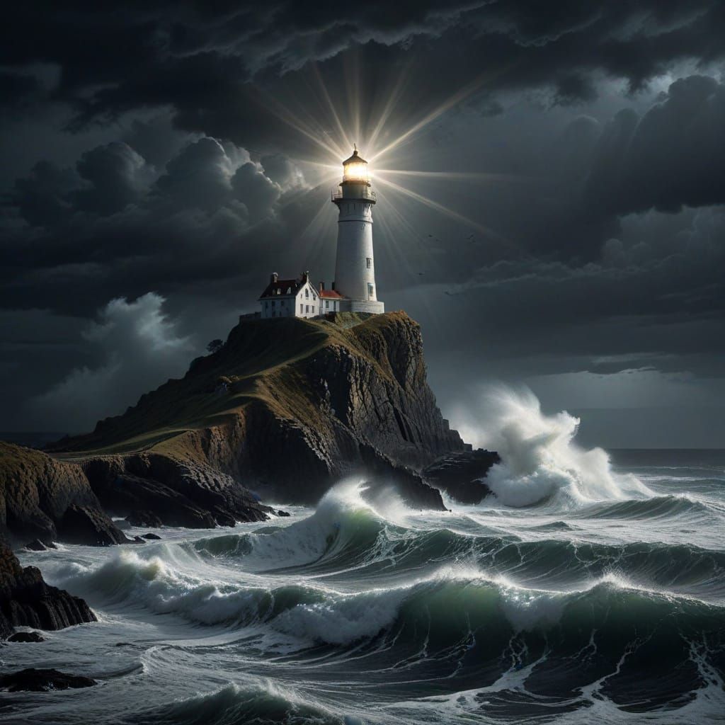 Lighthouse Against the Storm