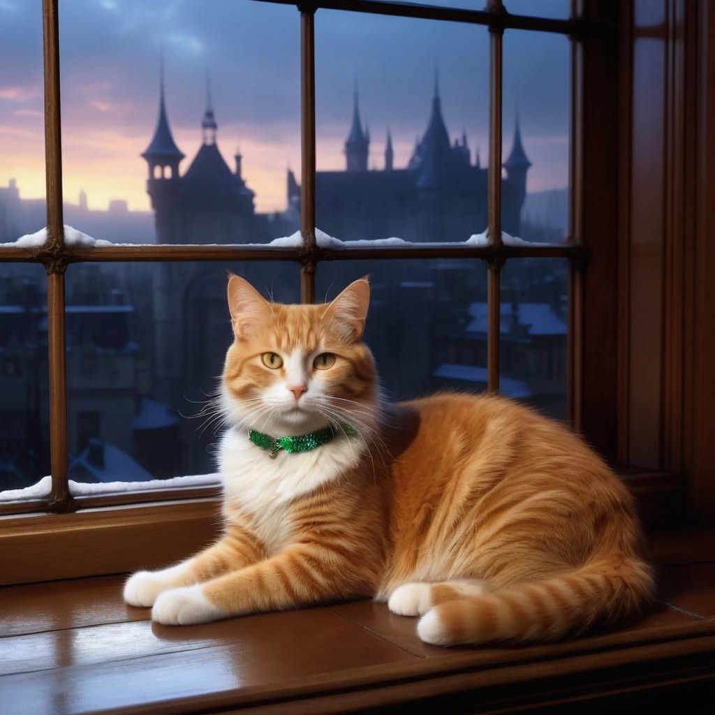 A small glamorous fluffy red cat