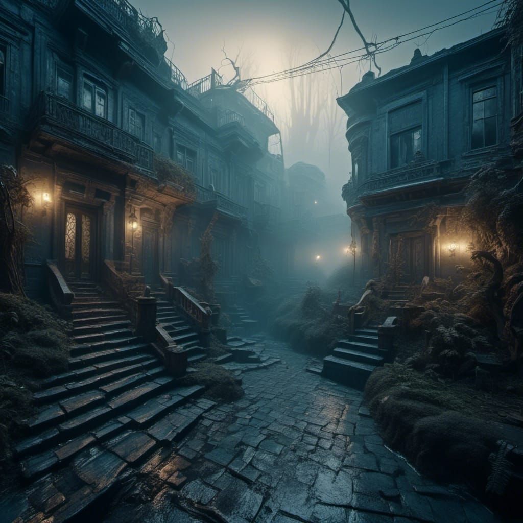 Gothic Blue Sun Rising: A Dark Fairytale