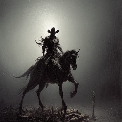 Skeleton Cowboy  by @VaceaCreations