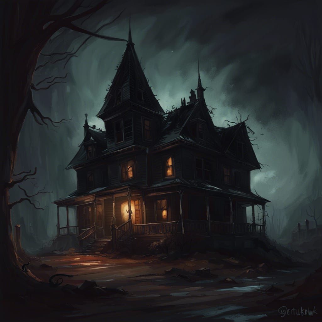 Evil house - AI Generated Artwork - NightCafe Creator