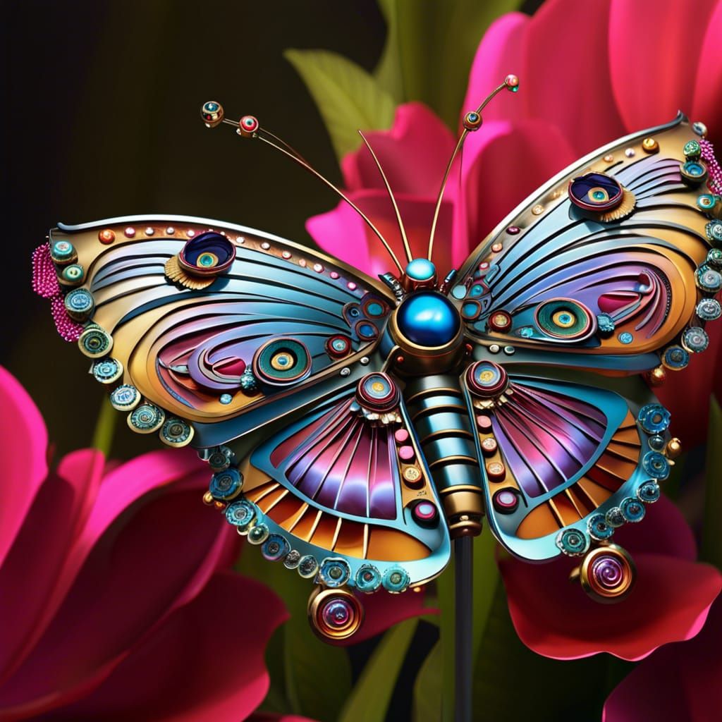 butterfly robot - AI Generated Artwork - NightCafe Creator