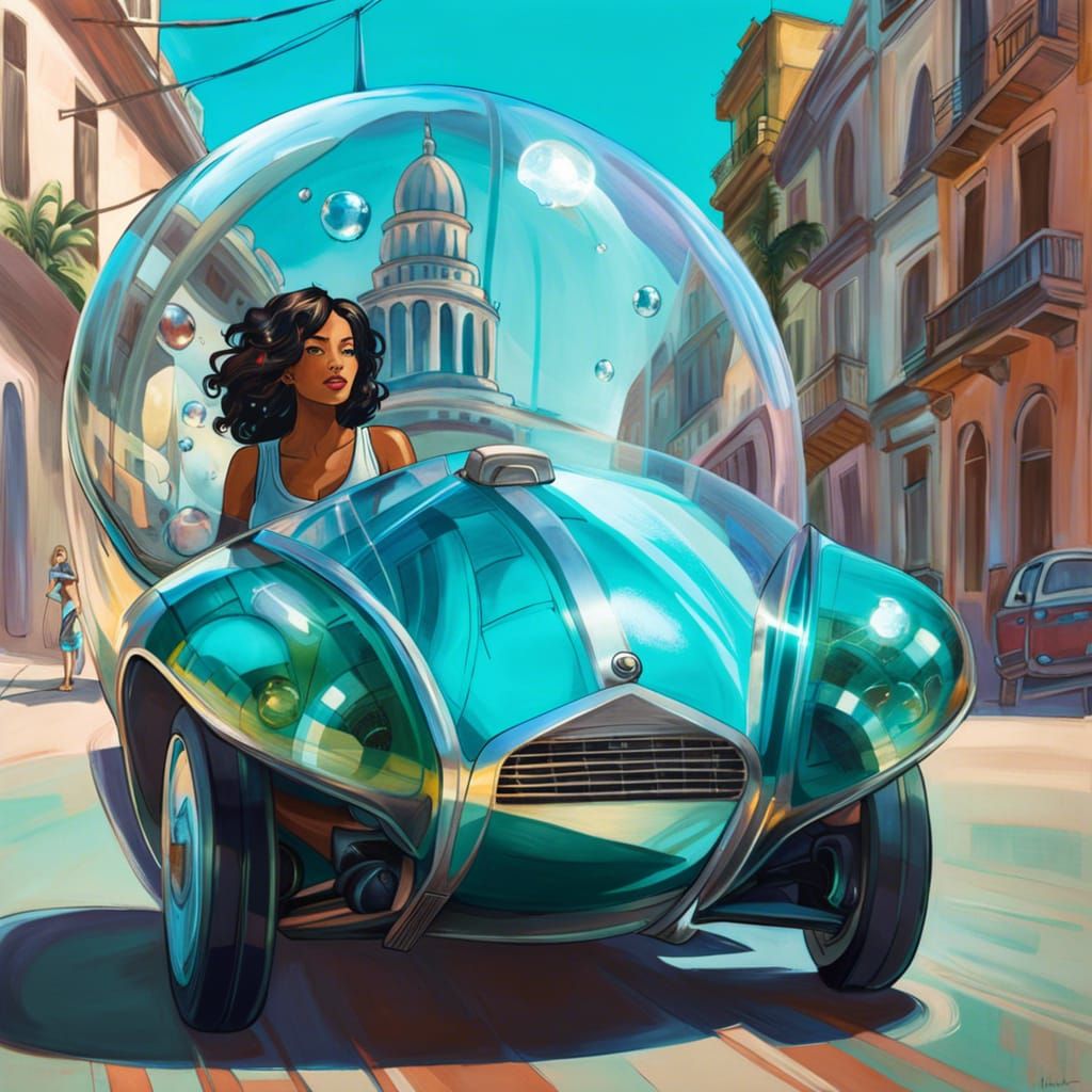 Bubble car - AI Generated Artwork - NightCafe Creator