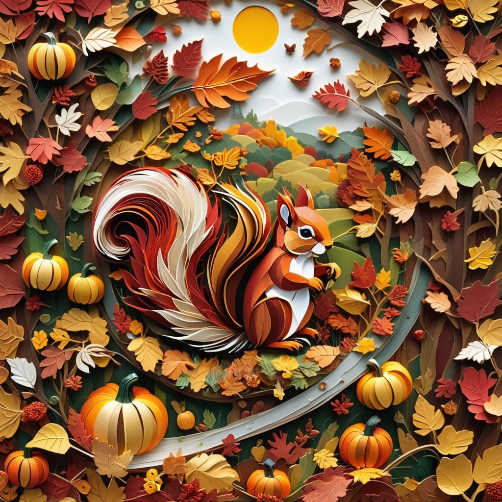 Fall Paper Collage Art