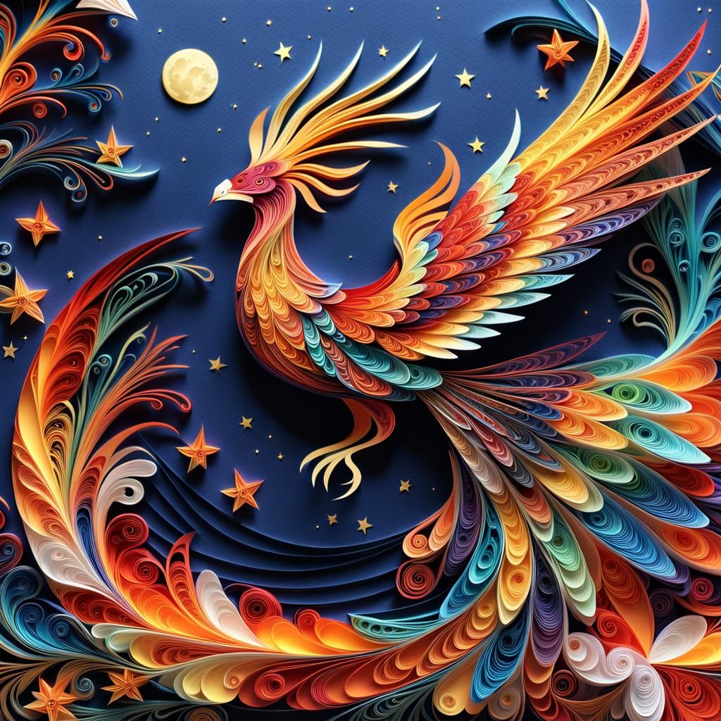 Paper Pheonix  by @undefined