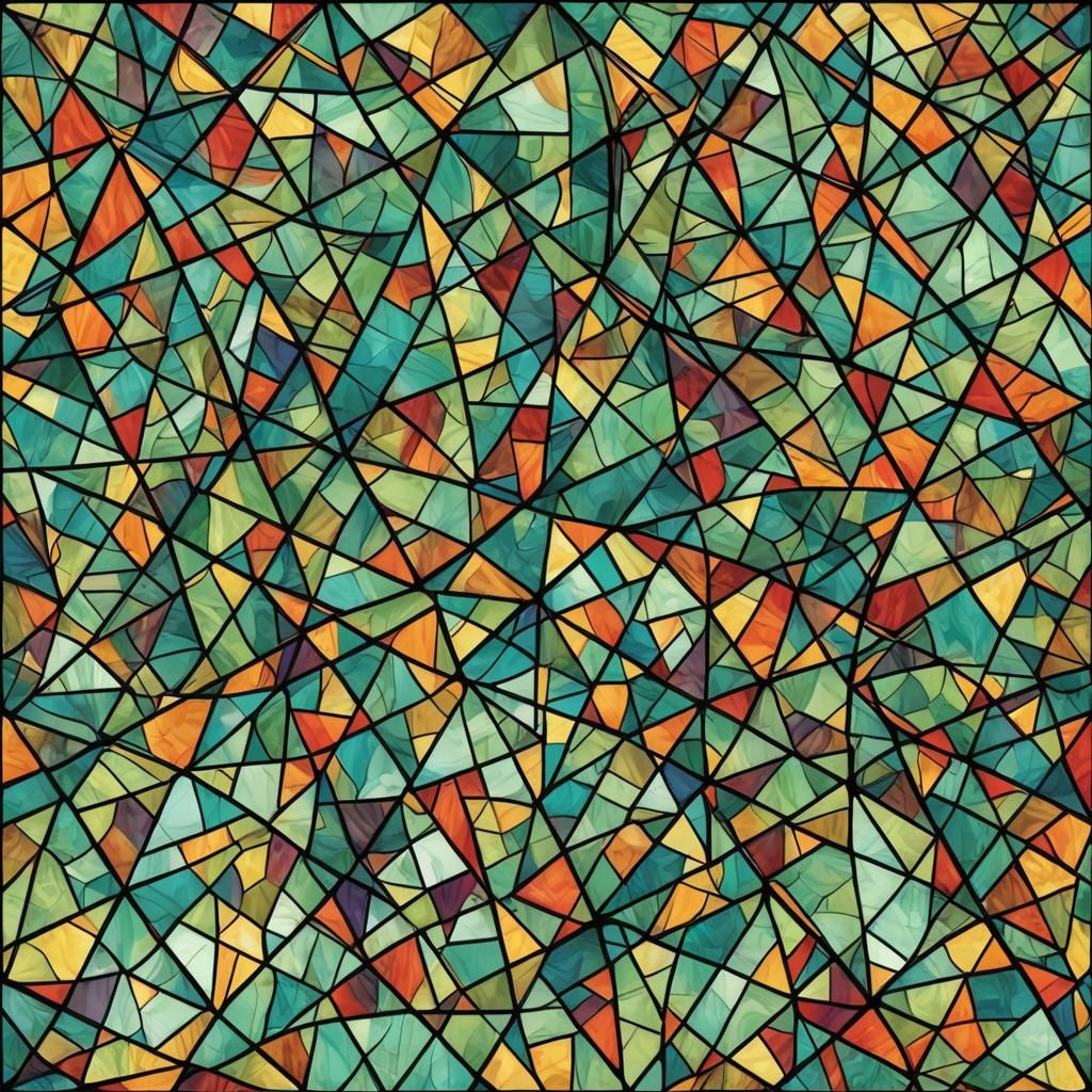 Geometric Stained Glass Art: Unique Design