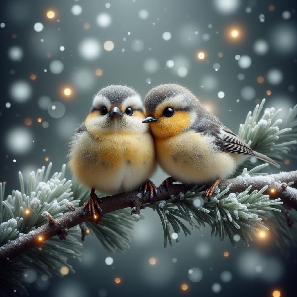 Winter birds.  by @Sweet Storyteller