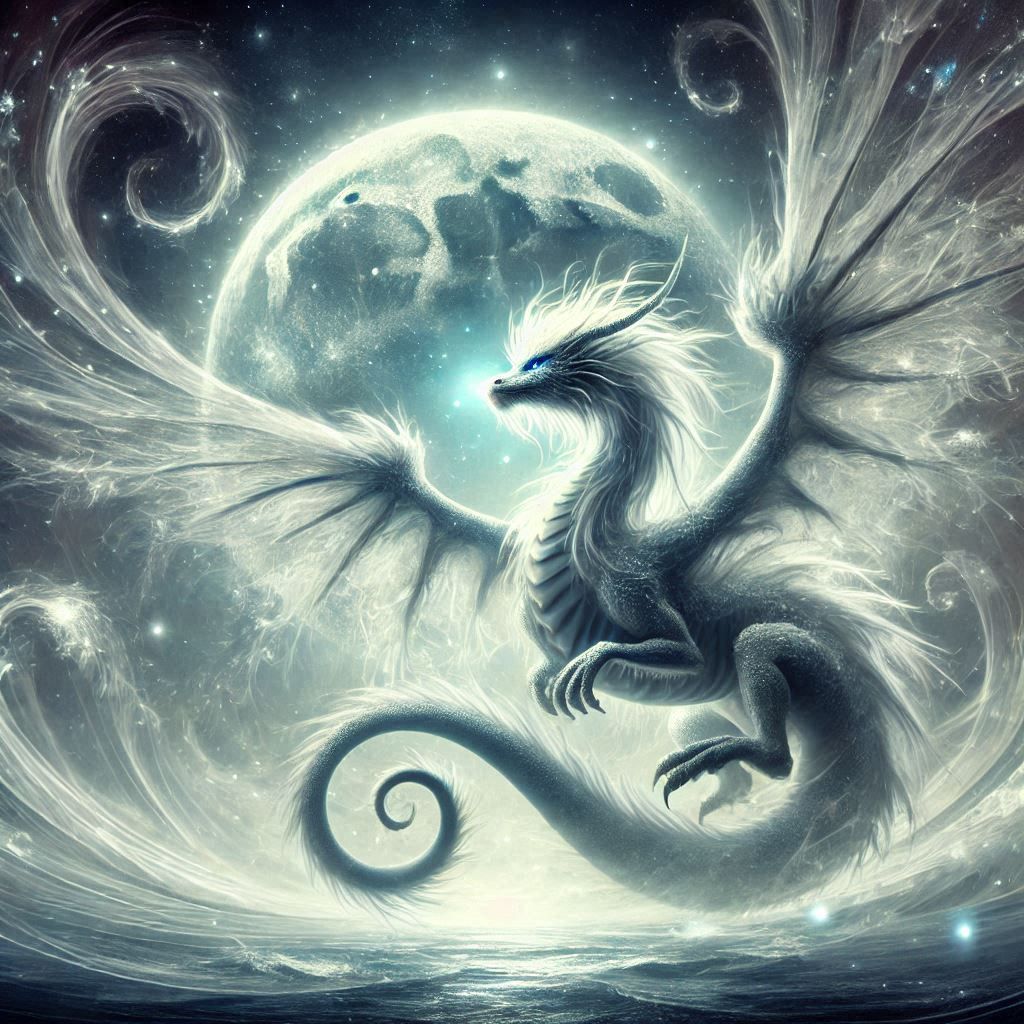 Silver Dragon of the Night Sky