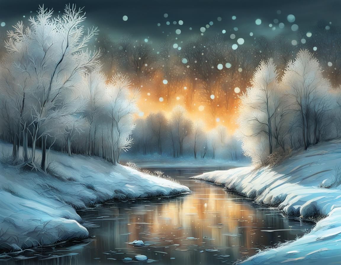 Winter riverscape  by @Kikifoufou