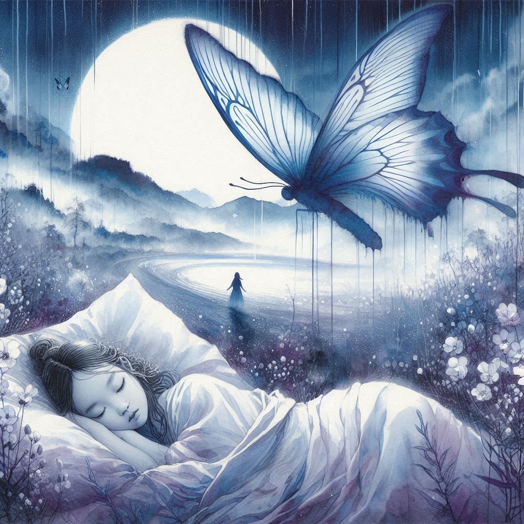 Chinese twilight..Girl's dream of butterfly's dream?