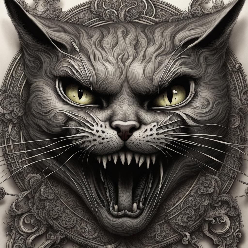 Evil Cat - AI Generated Artwork - NightCafe Creator