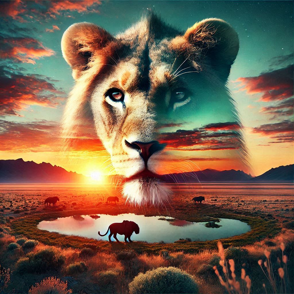 double exposure beautiful fantasy portrait landscape..