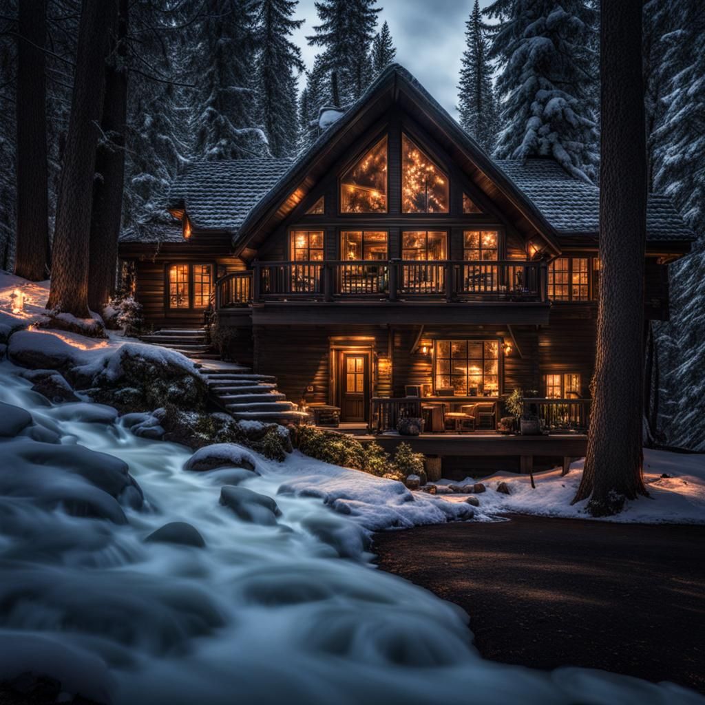 A Cozy Home in the Woods