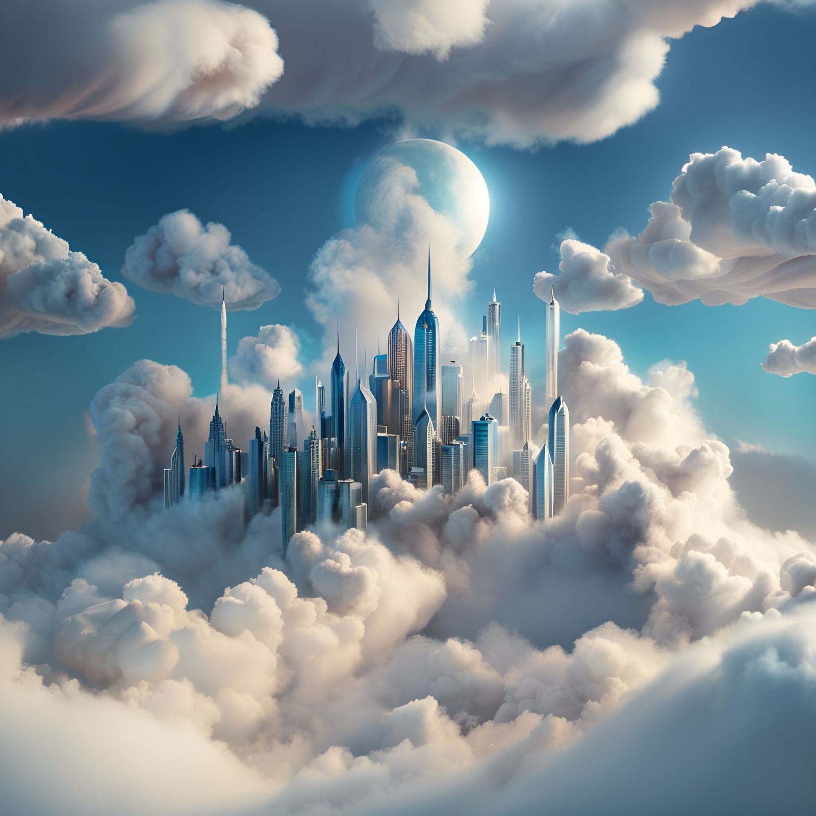 City in the clouds  by @S Ibrahim