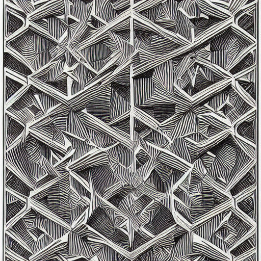 Infinite Staircases in Escher-Inspired Lithograph Art