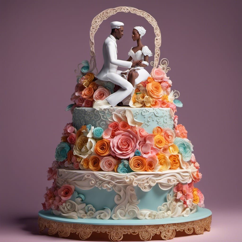 Wedding cake topper ai generated artwork nightcafe creator