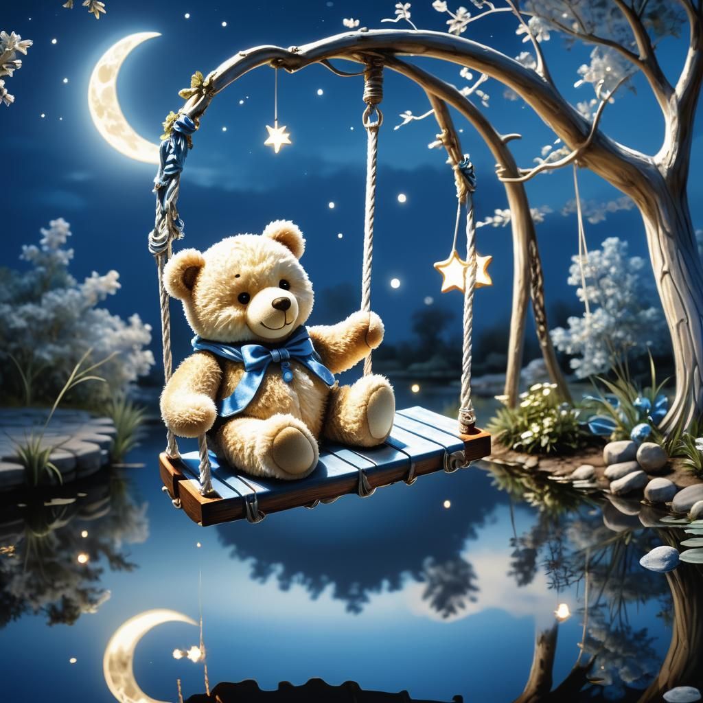 Nothing to see here…just a bear on a swing 😂