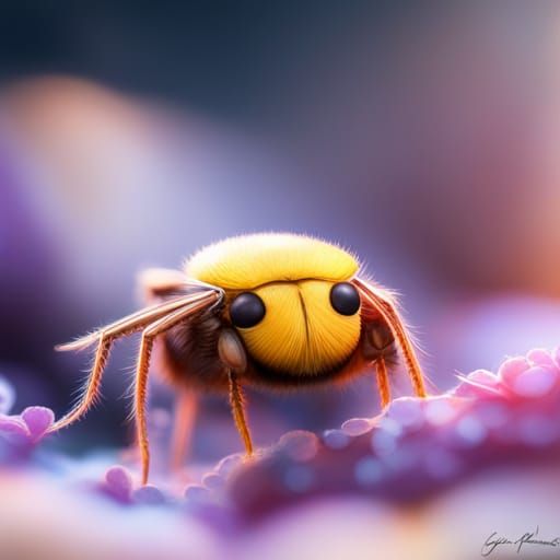 Cute Little Fuzzy Bug  by @Raven