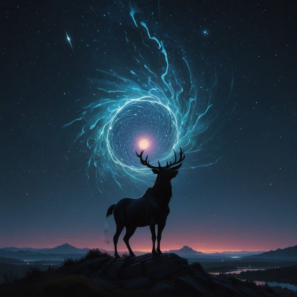 Deer at night  by @lionel