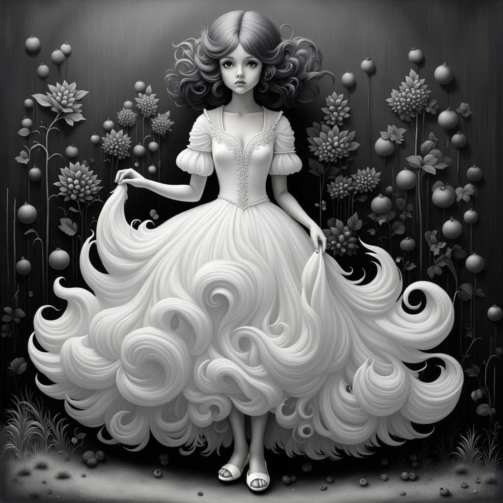 Whimsical Dress Shadows in a Warm and Fuzzy Light