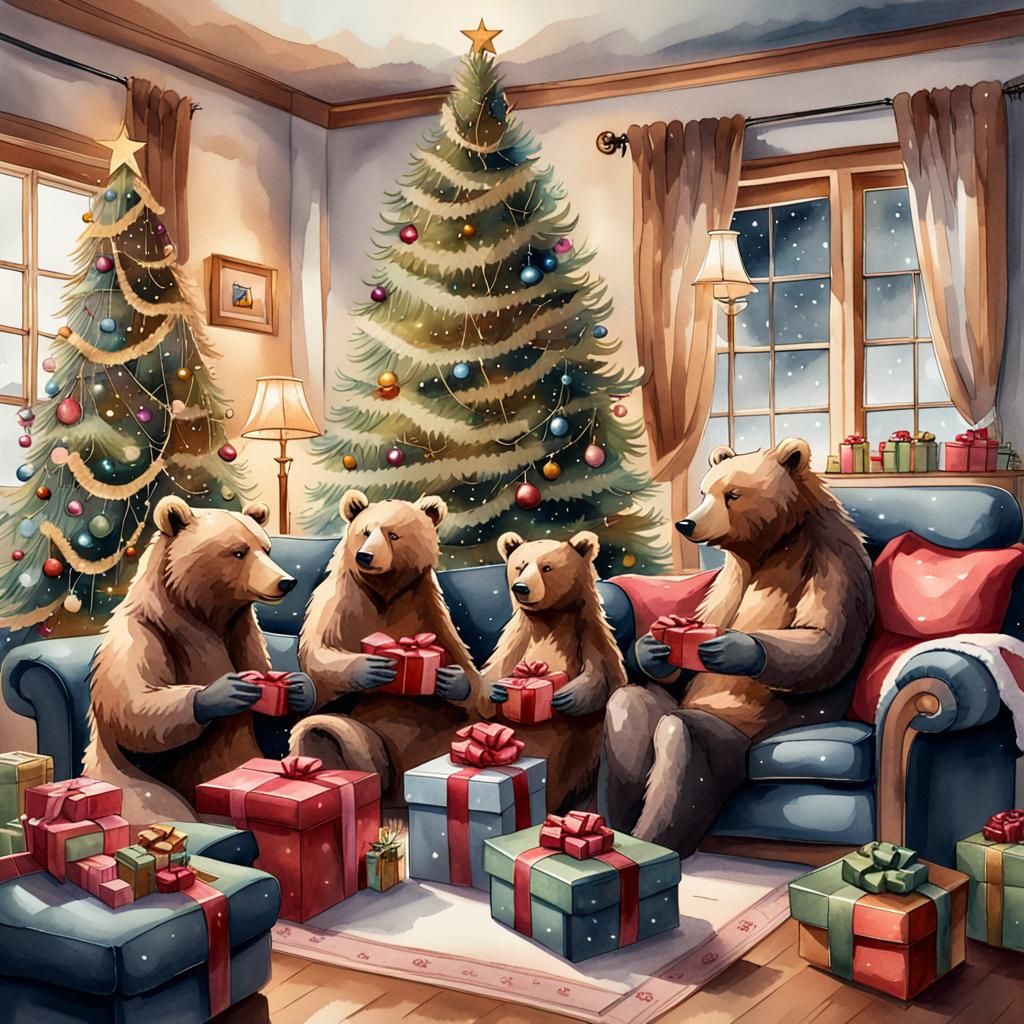 Christmas Bears  by @mrclueis