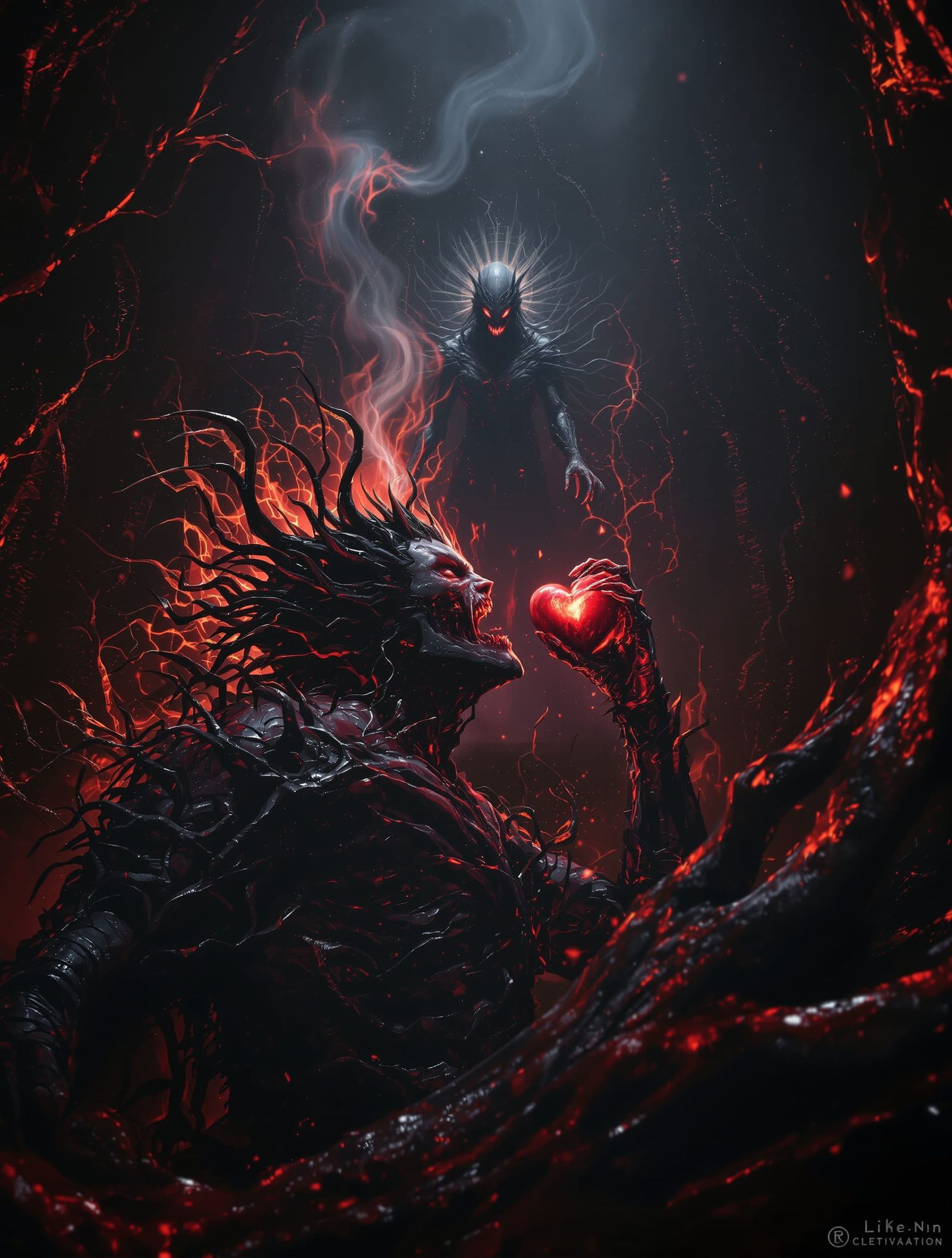 Lilith Devours Jinn King's Heart in Macabre Horror Scene