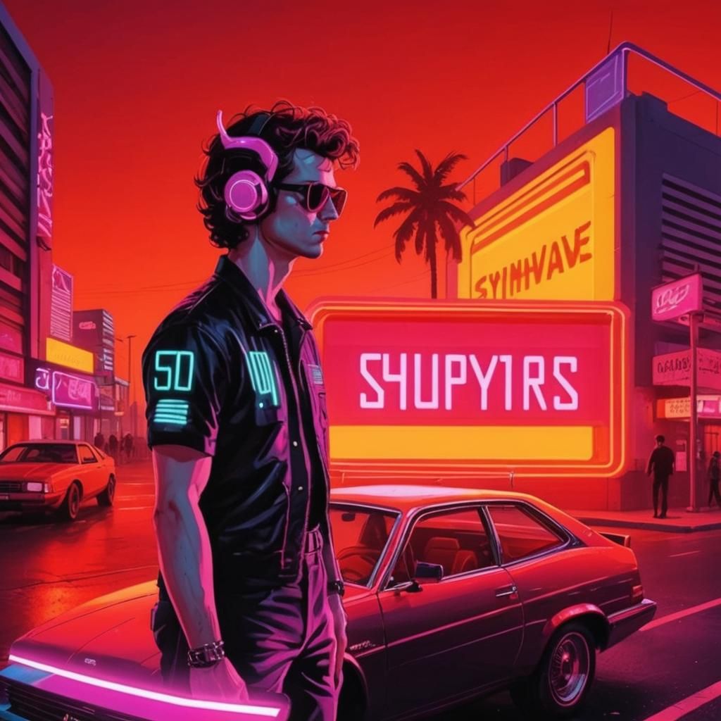 synthwave neon retro