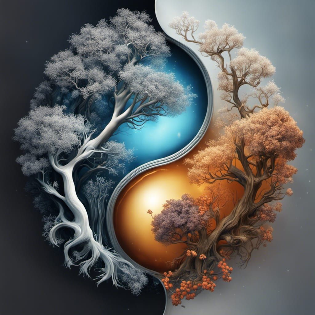 The Yin and Yang of Shifting Seasons - AI Generated Artwork - NightCafe ...