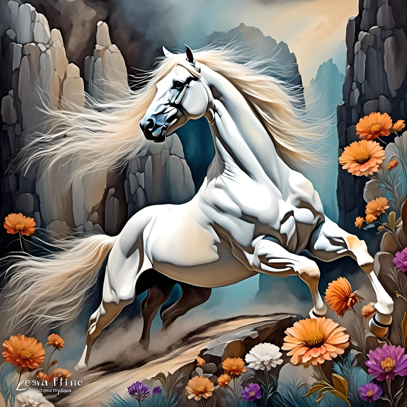 Courage White Stallion