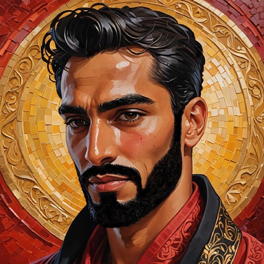 Sayyid Asadullâh, a handsome, gentleman  man in a  luxurious...