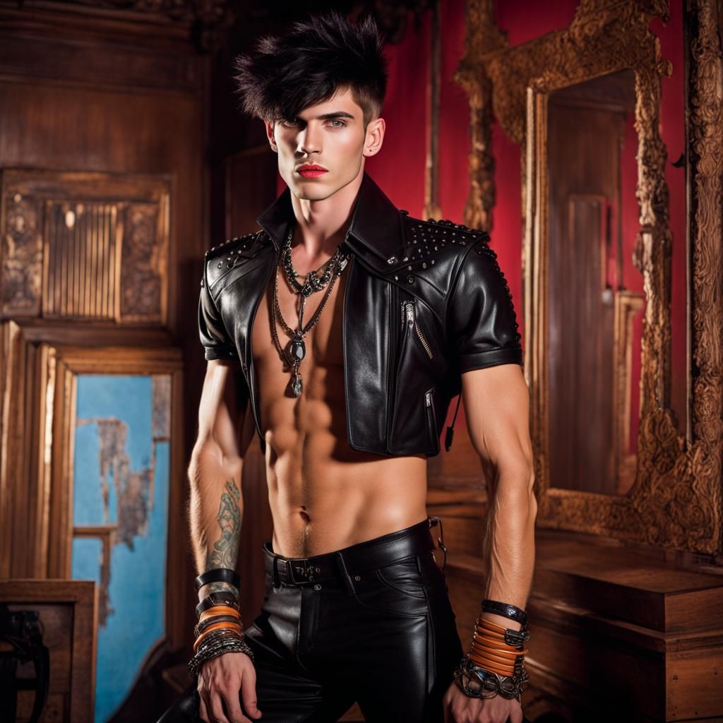 Leather Guy 231225L - AI Generated Artwork - NightCafe Creator