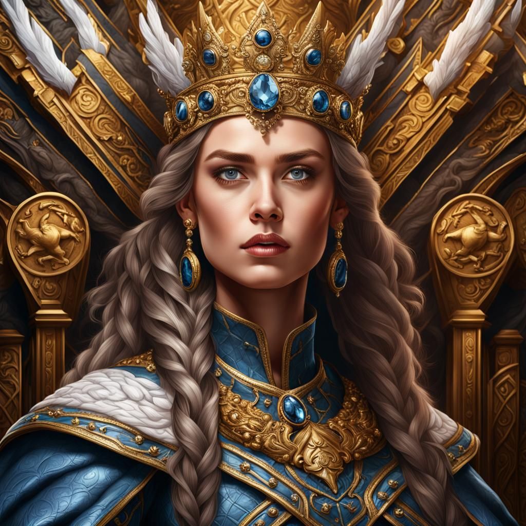 Photorealistic portrait of a majestic valkyrie queen - AI Generated ...