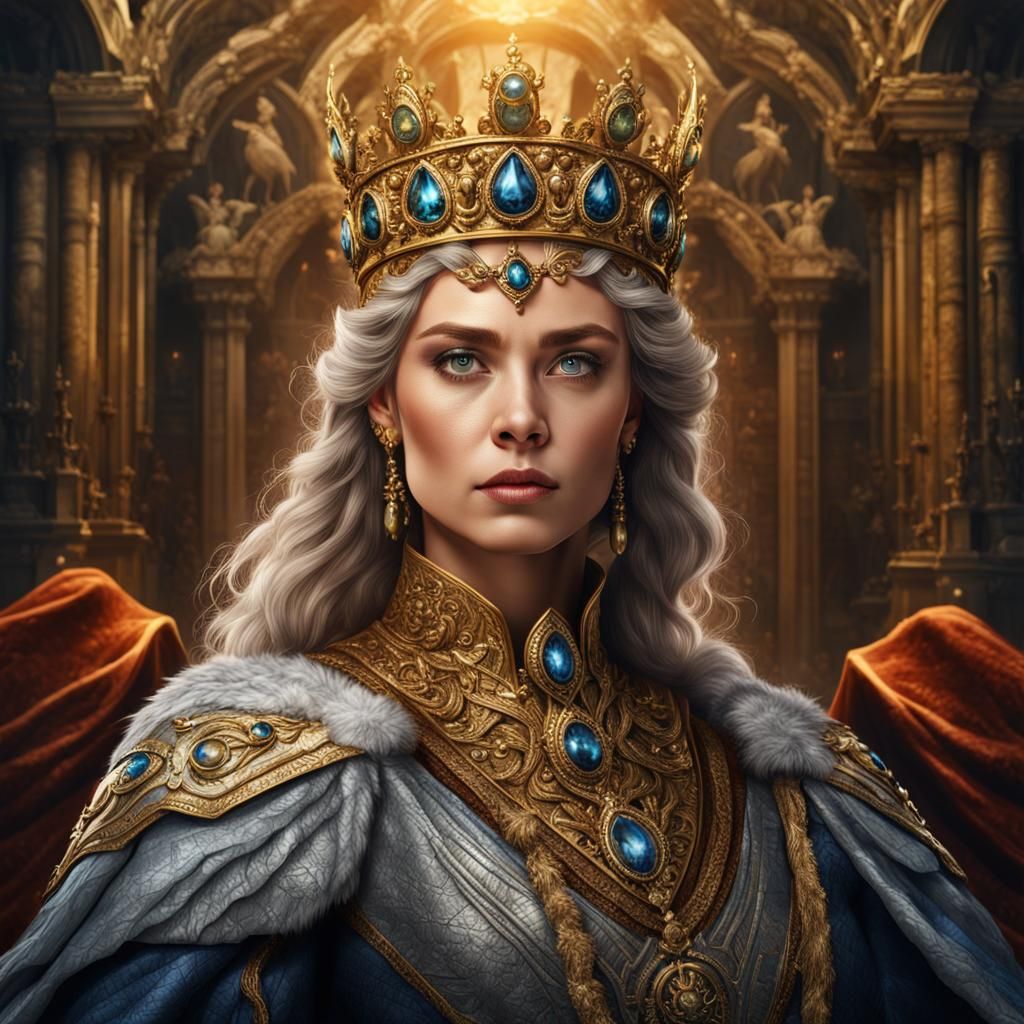 Photorealistic portrait of a majestic valkyrie queen - AI Generated ...