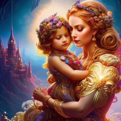 * Portrait of Most Beautiful "Mother and Adorable Babe in Arms "-2622 - *C7  by @Preppergal