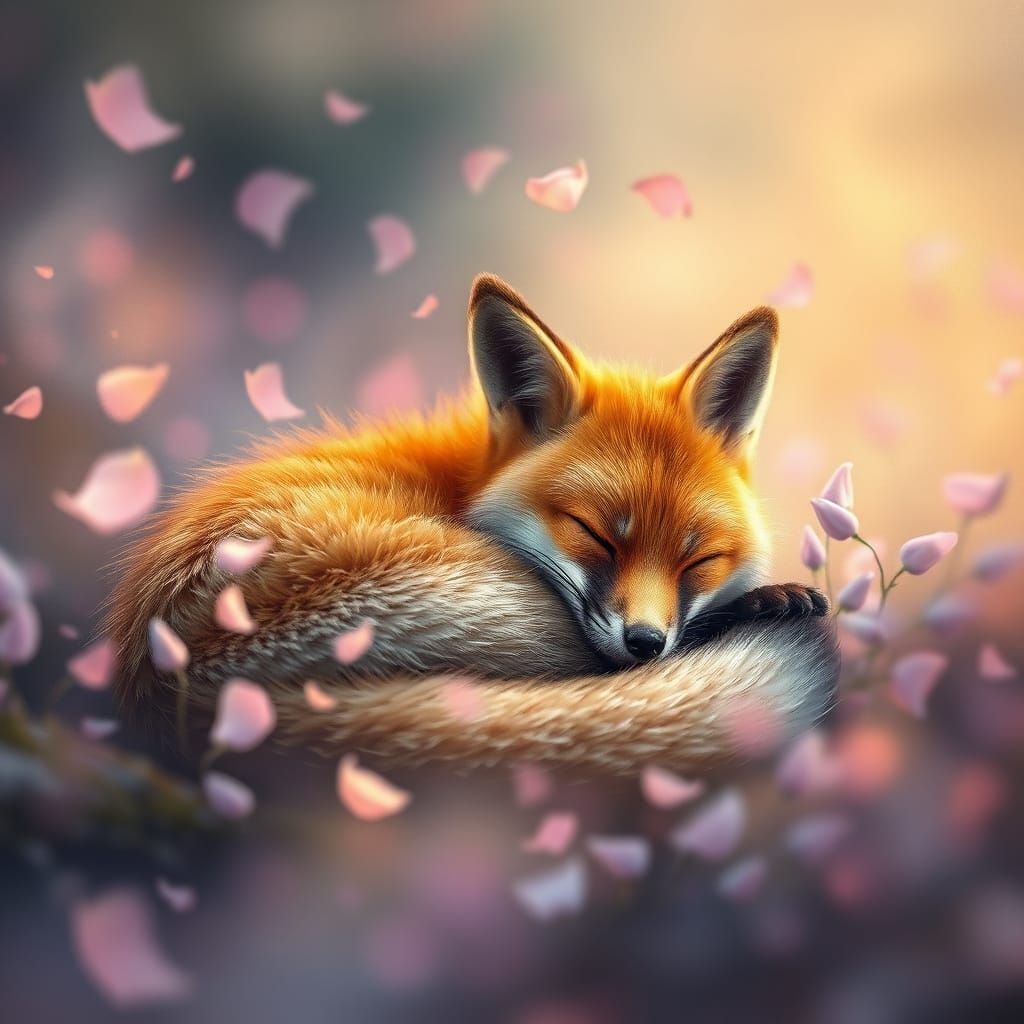Sleeping Baby Fox  by @Cheryl Lynn Kiebler