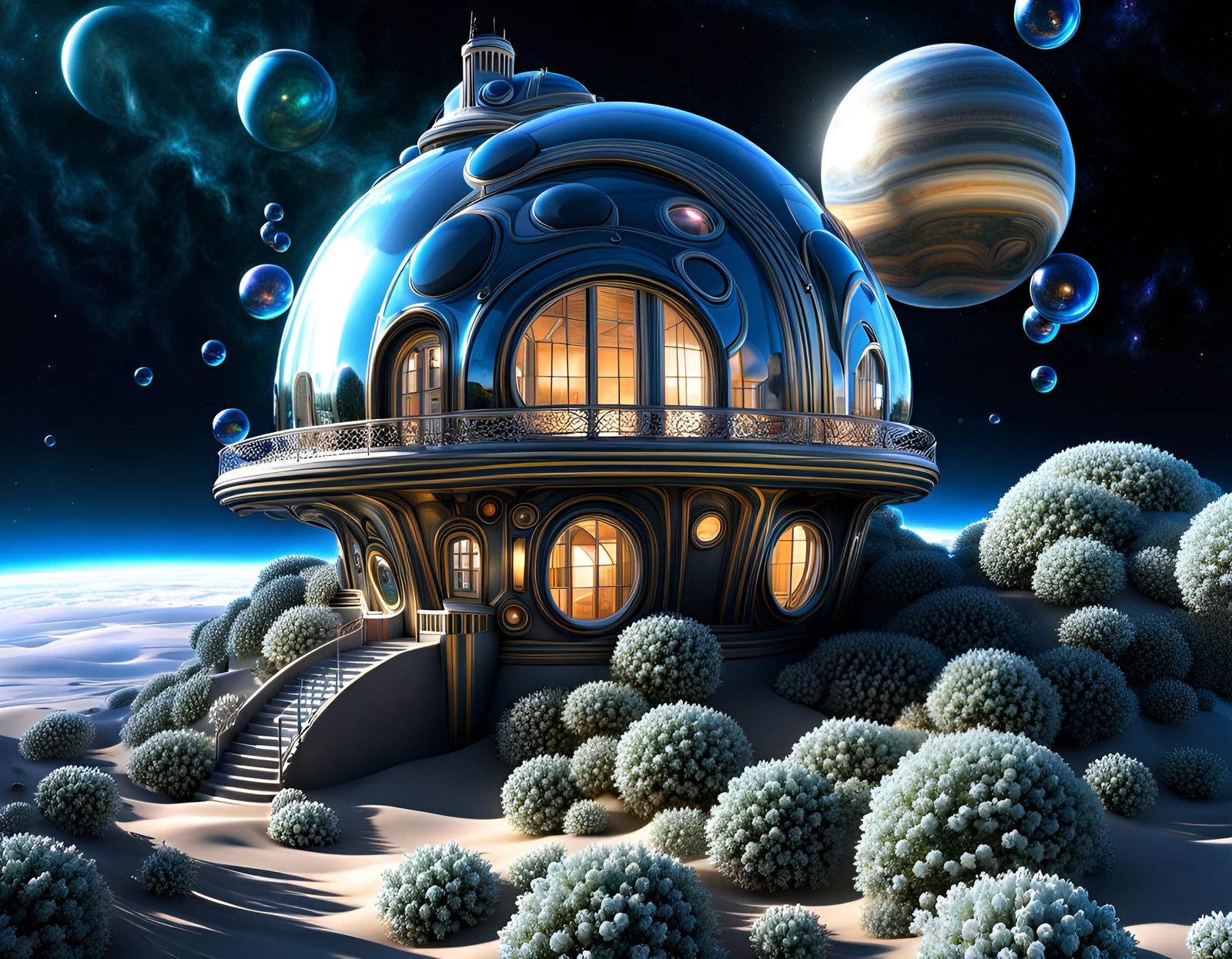 harmony with the universe on another planet  by @tsahel