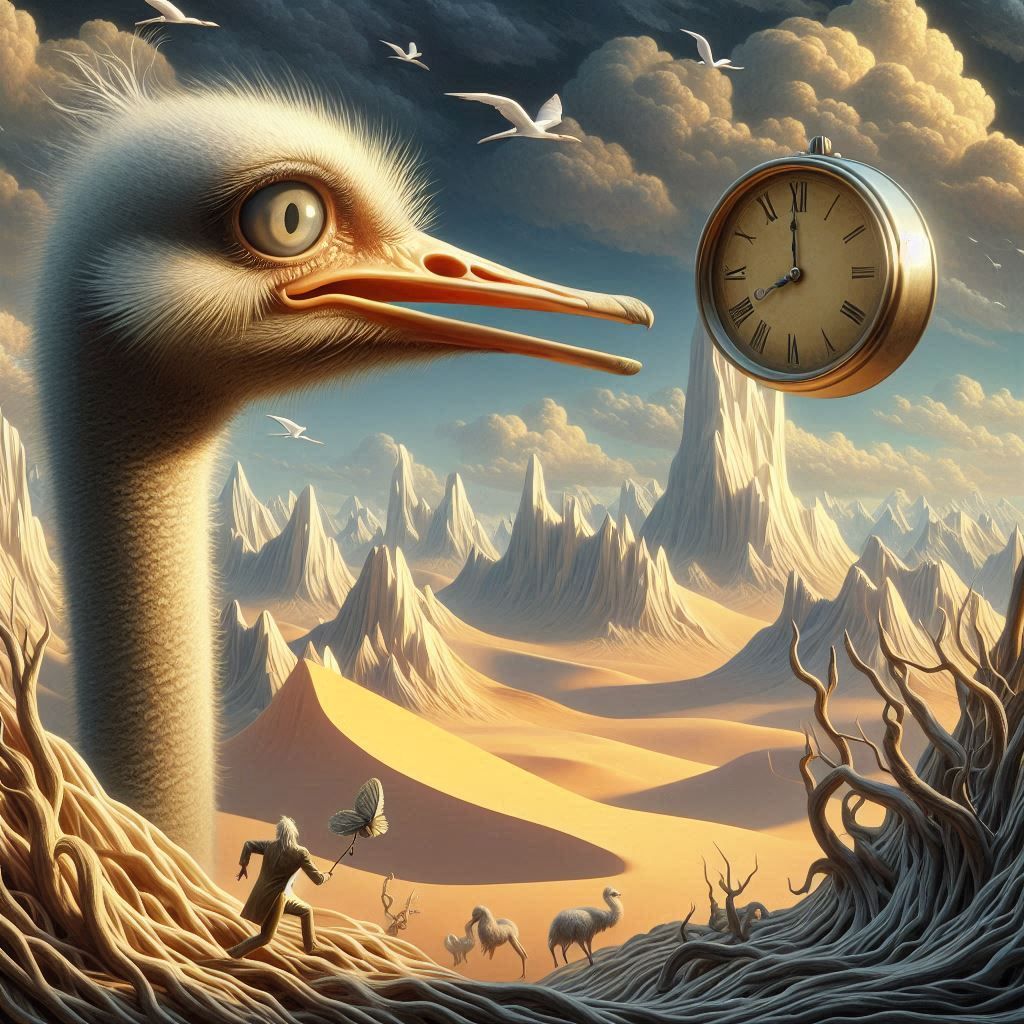 Running out of time doesn't make the ostrich stop - 4