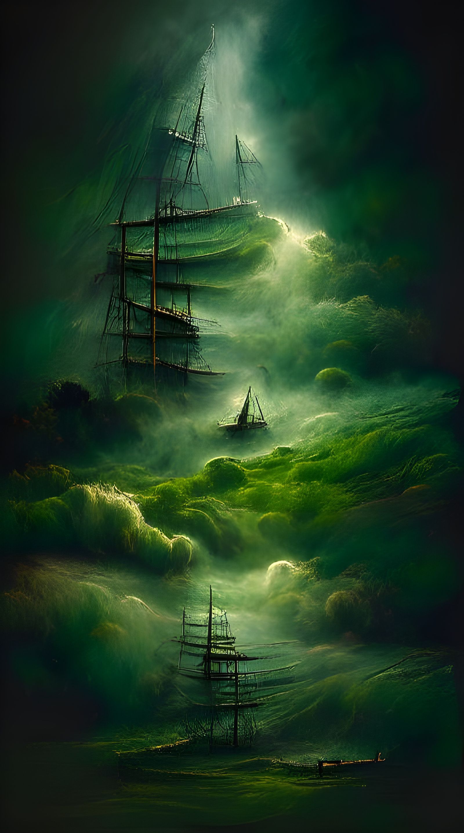 Ghost Ships AI Generated Artwork NightCafe Creator
