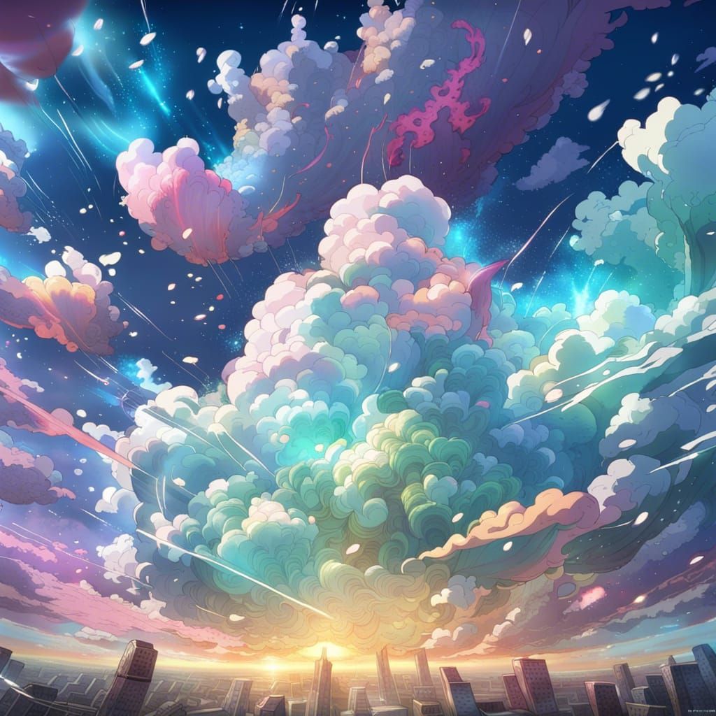 Exploding Clouds - Ai Generated Artwork - Nightcafe Creator