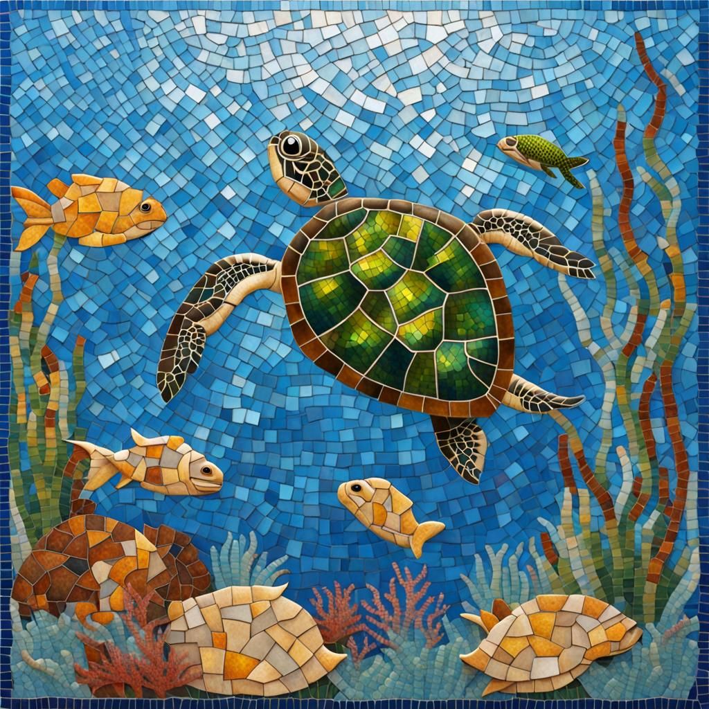 Honu - Mosaic Piece from The Royal Museum of Znarf